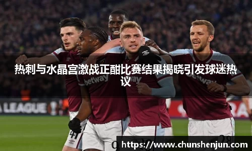 热刺与水晶宫激战正酣比赛结果揭晓引发球迷热议
